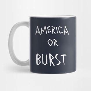 America or Burst (white text) Mug